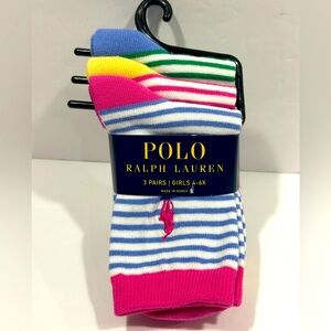 POLO RALPH LAUREN 3 PAIRS | GIRLS 4-6X
